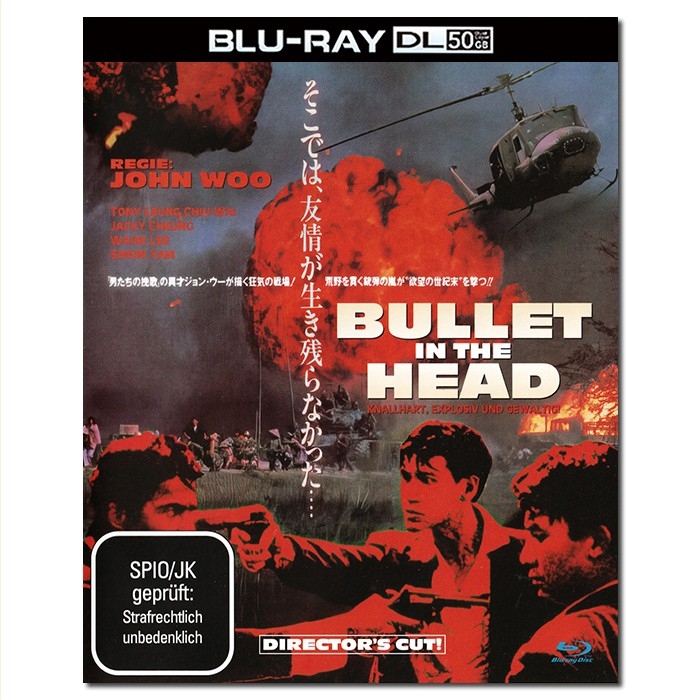 SJ-51211A 吴宇森:喋血街头/Bullet in the Head 原始香港版+导演剪辑版 1990/BD50+BD25:梁朝伟 张学友 李子雄 任达华 袁洁莹 甄楚倩/幕后花絮/中文评论/附国粤语